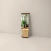 Wooden frame full-length mirror, floor-standing full-length dressing mirror for bedroom and living room without drilling Specification image